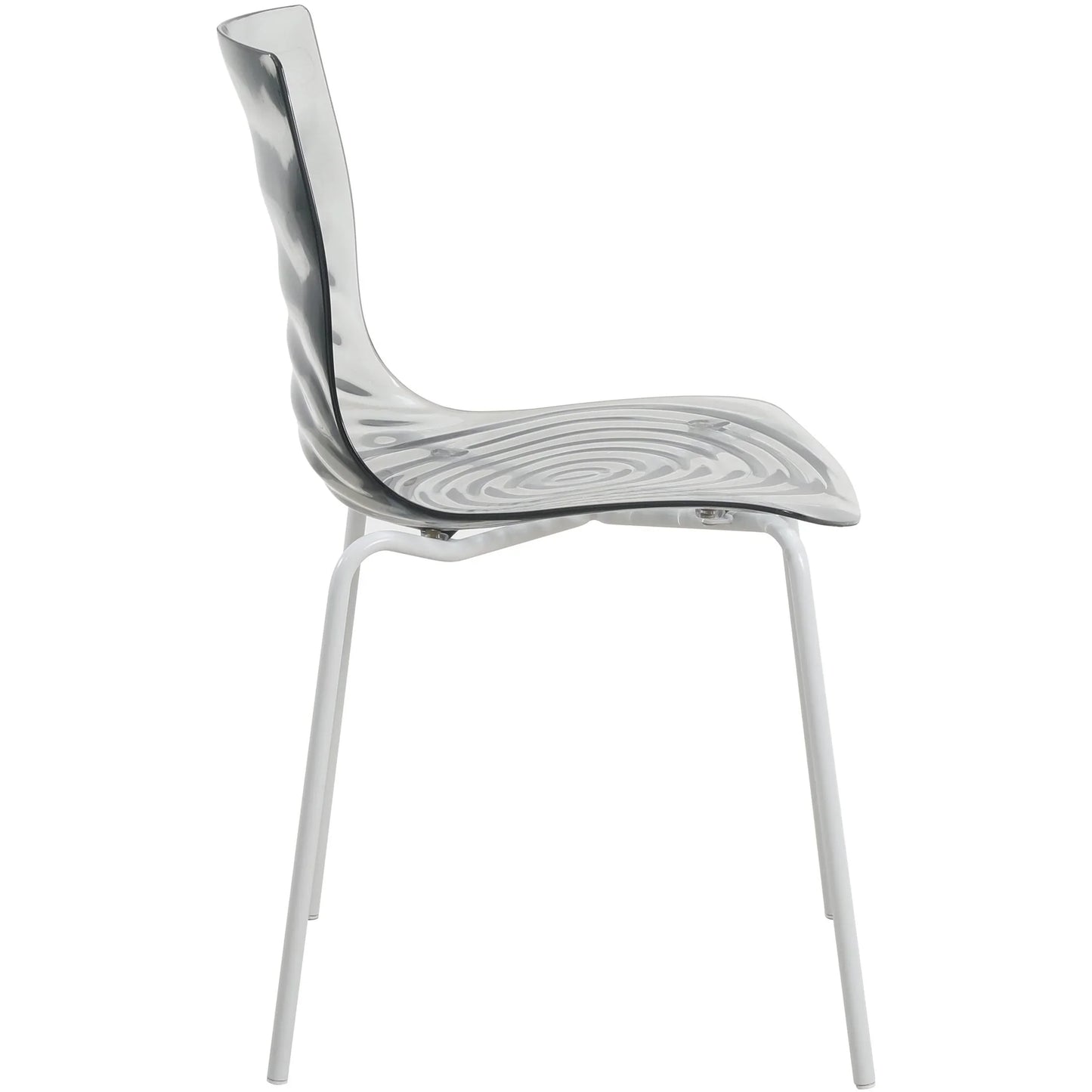Astor Dining Chairs with ABS Plastic Seats in White Stainless Steel - Elax Furniture