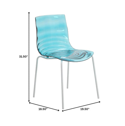 Astor Dining Chairs with ABS Plastic Seats in White Stainless Steel - Elax Furniture