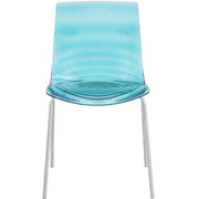 Astor Dining Chair Modern ABS Plastic Side Chair with Stainless-Steel Legs - Elax Furniture
