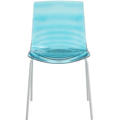 Astor Dining Chair Modern ABS Plastic Side Chair with Stainless-Steel Legs - Elax Furniture
