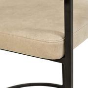 Aero Modern Upholstered Dining Chair with Padded Seat and Powder-Coated Iron Frame Taupe Leather Dining Chair Your Vendor Name