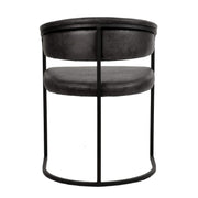 Aero Modern Upholstered Dining Chair with Padded Seat and Powder-Coated Iron Frame Charcoal Leather Dining Chair Your Vendor Name