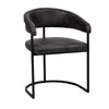 Aero Modern Upholstered Dining Chair with Padded Seat and Powder-Coated Iron Frame