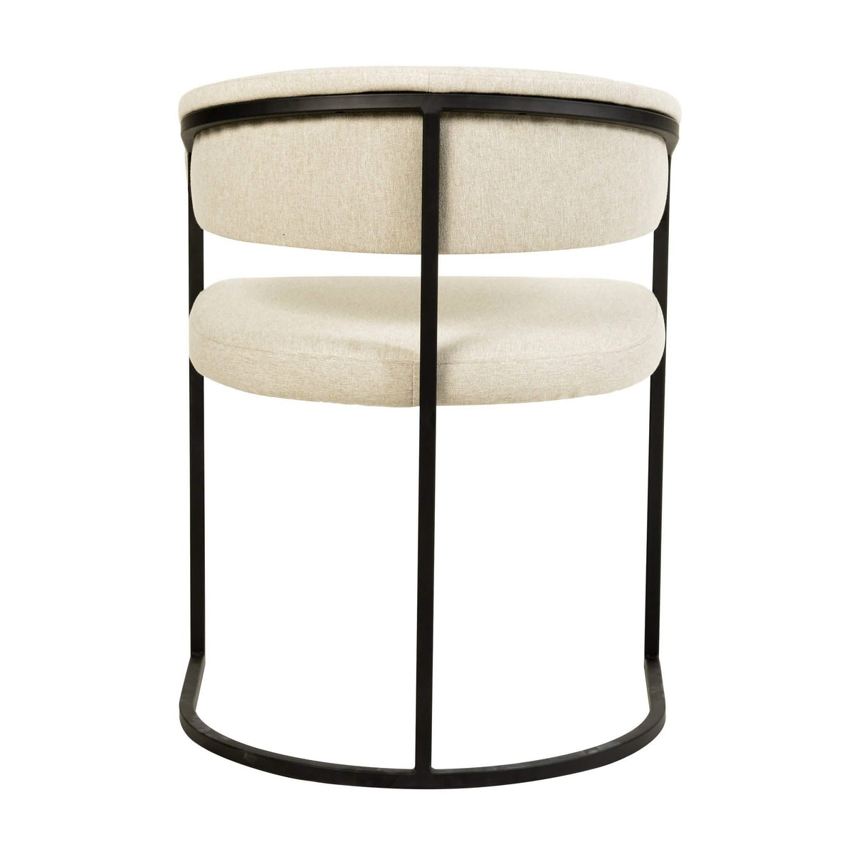 Aero Modern Upholstered Dining Chair with Padded Seat and Powder-Coated Iron Frame Oatmeal Polyester Dining Chair Your Vendor Name