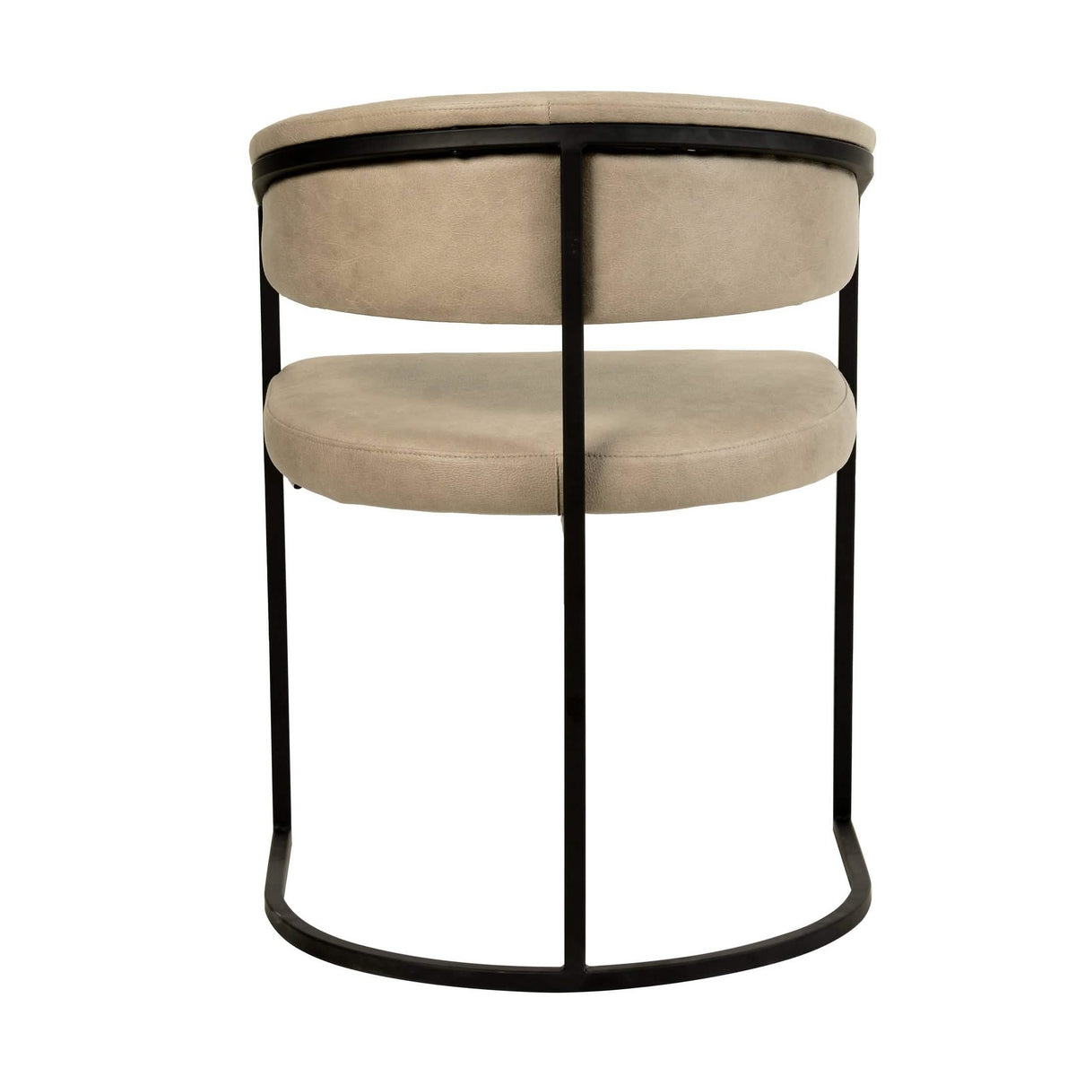 Aero Modern Upholstered Dining Chair with Padded Seat and Powder-Coated Iron Frame Taupe Leather Dining Chair Your Vendor Name