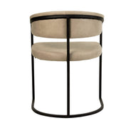 Aero Modern Upholstered Dining Chair with Padded Seat and Powder-Coated Iron Frame Taupe Leather Dining Chair Your Vendor Name