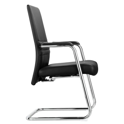 Aleen Office Chair with Upholstered Seat and Metal Armrest - Elax Furniture