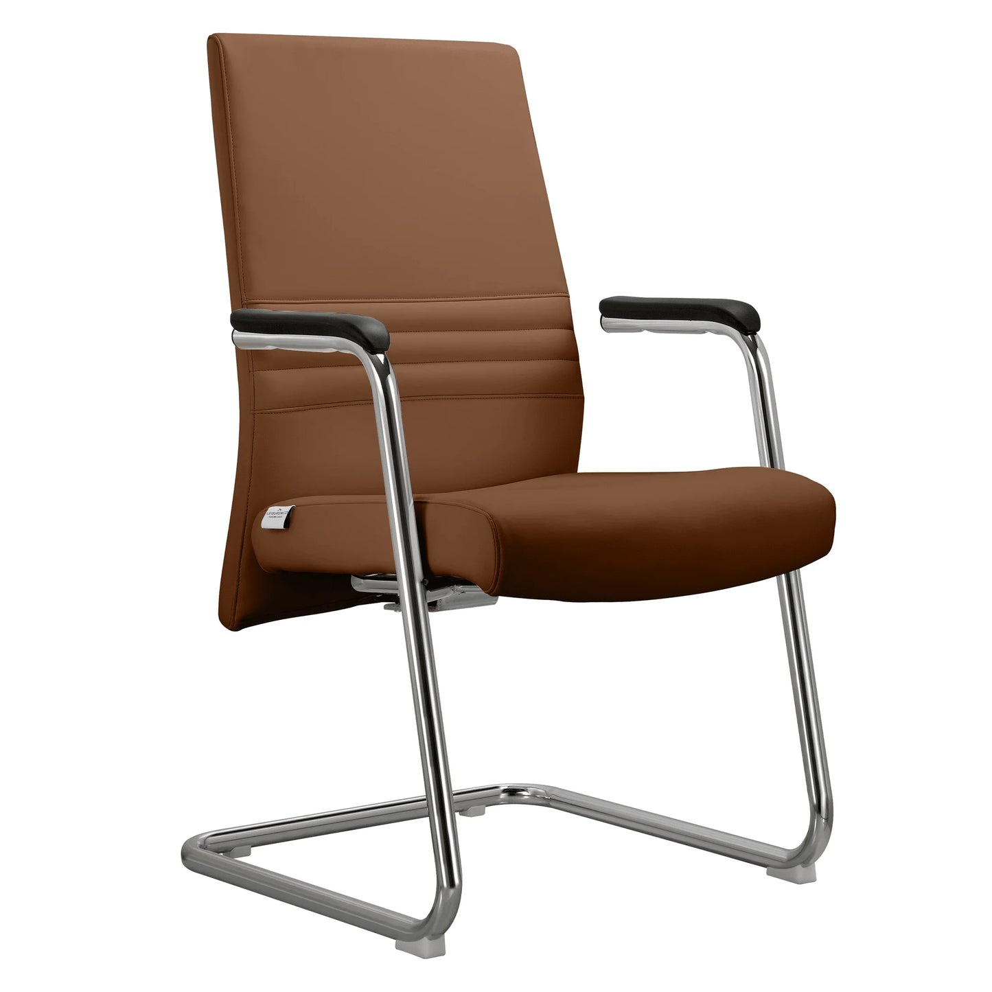 Aleen Office Chair with Upholstered Seat and Metal Armrest - Elax Furniture