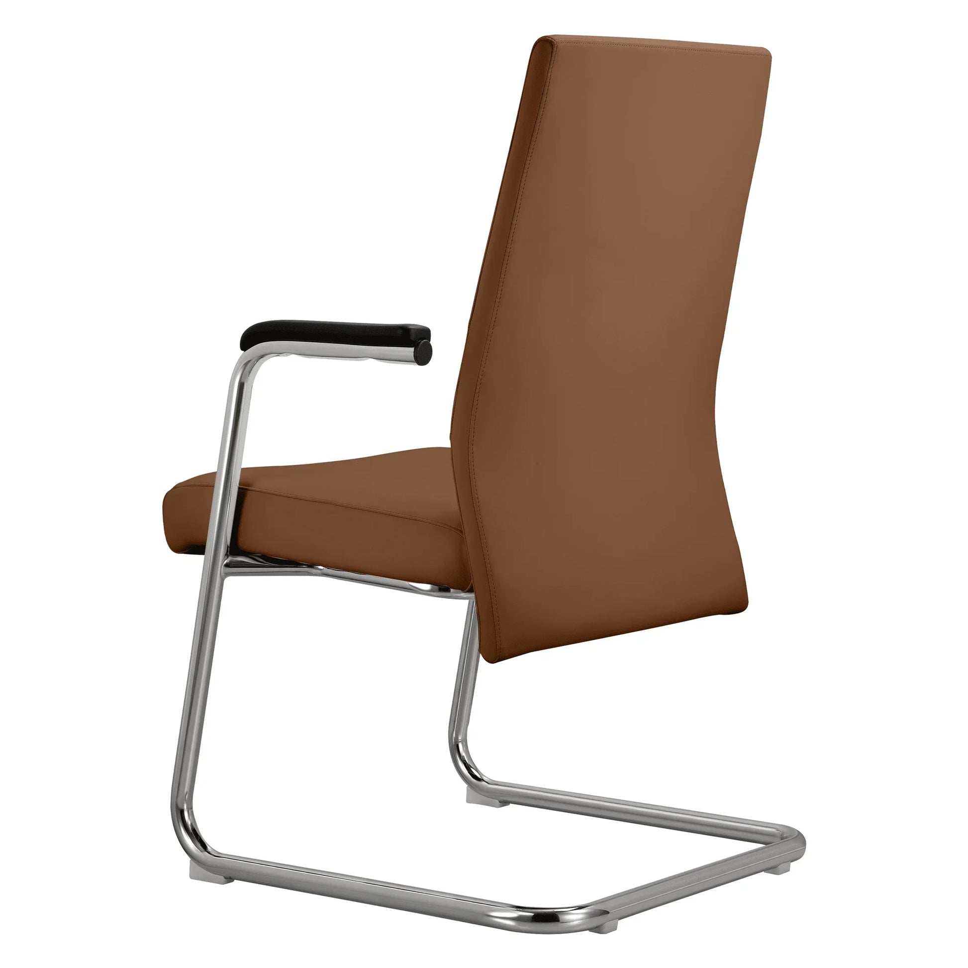 Aleen Office Chair with Upholstered Seat and Metal Armrest - Elax Furniture