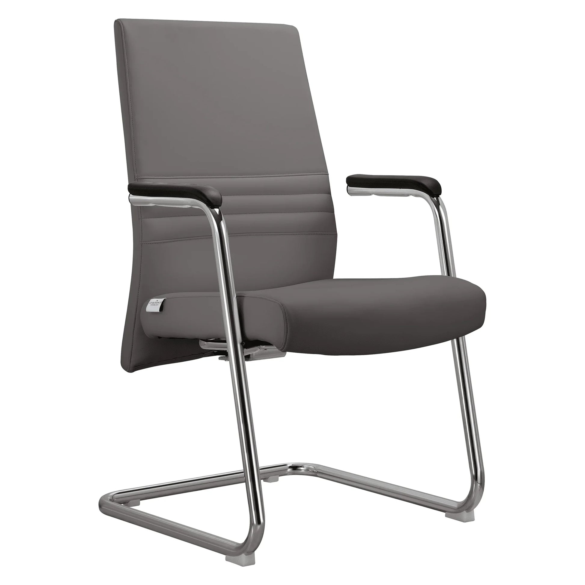 Aleen Office Chair with Upholstered Seat and Metal Armrest - Elax Furniture