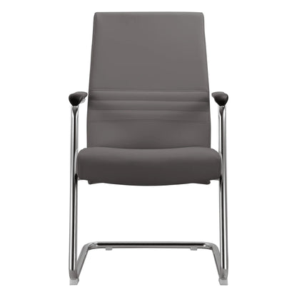 Aleen Office Chair with Upholstered Seat and Metal Armrest - Elax Furniture