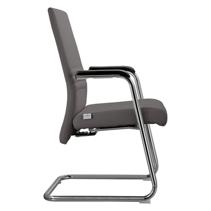 Aleen Office Chair with Upholstered Seat and Metal Armrest - Elax Furniture