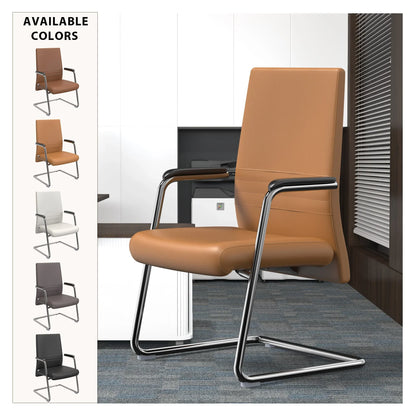 Aleen Office Chair with Upholstered Seat and Metal Armrest - Elax Furniture