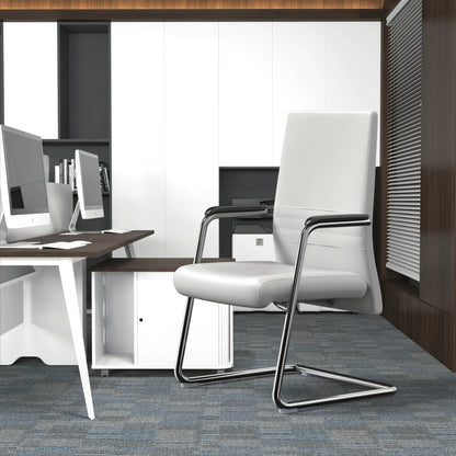 Aleen Office Chair with Upholstered Seat and Metal Armrest - Elax Furniture