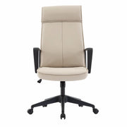 Aiaria Ergonomic High-Back Leather Office Chair with Adjustable Height, Swivel, Tilt, and Double Wheel Casters Tan Office Chair Your Vendor Name