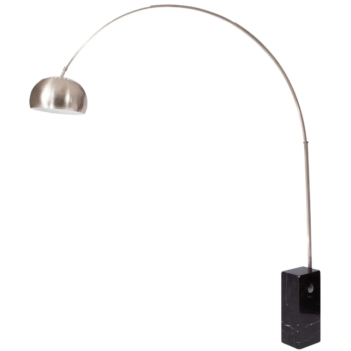 Arco Modern Floor Lamp with Marble Cube Base - Elax Furniture