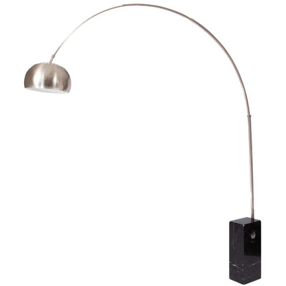 Arco Modern Floor Lamp with Marble Cube Base - Elax Furniture