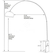 Arco Modern Floor Lamp with Marble Cube Base - Elax Furniture