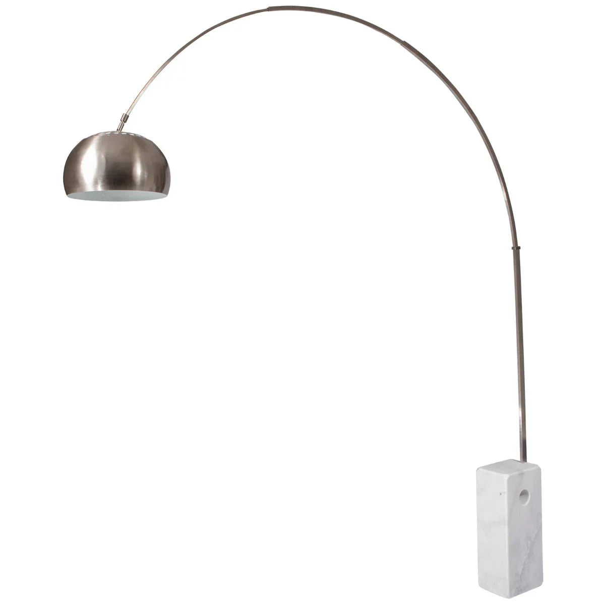 Arco Modern Floor Lamp with Marble Cube Base - Elax Furniture