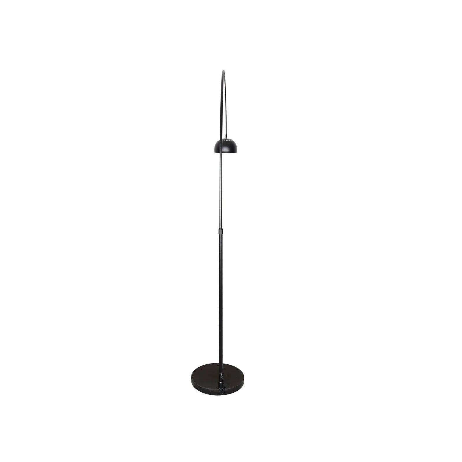 Arco Modern 76" Arched Floor Lamp: Black Marble Base & Metal Dome Shade - Elax Furniture