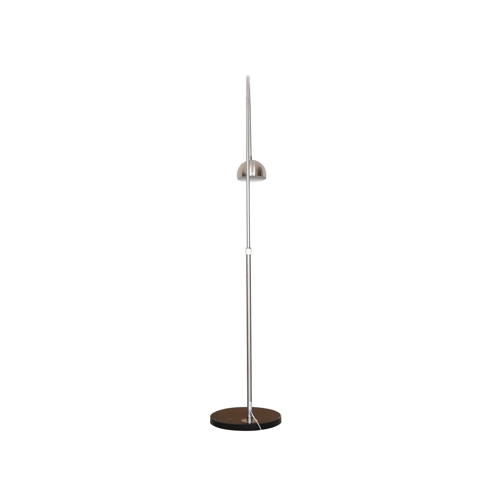 Arco Modern 76" Arched Floor Lamp: Black Marble Base & Metal Dome Shade - Elax Furniture