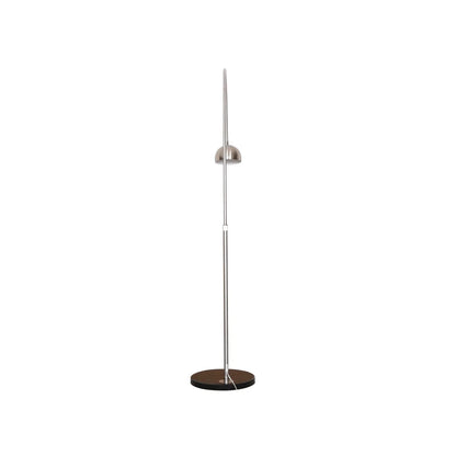 Arco Modern 76" Arched Floor Lamp: Black Marble Base & Metal Dome Shade - Elax Furniture