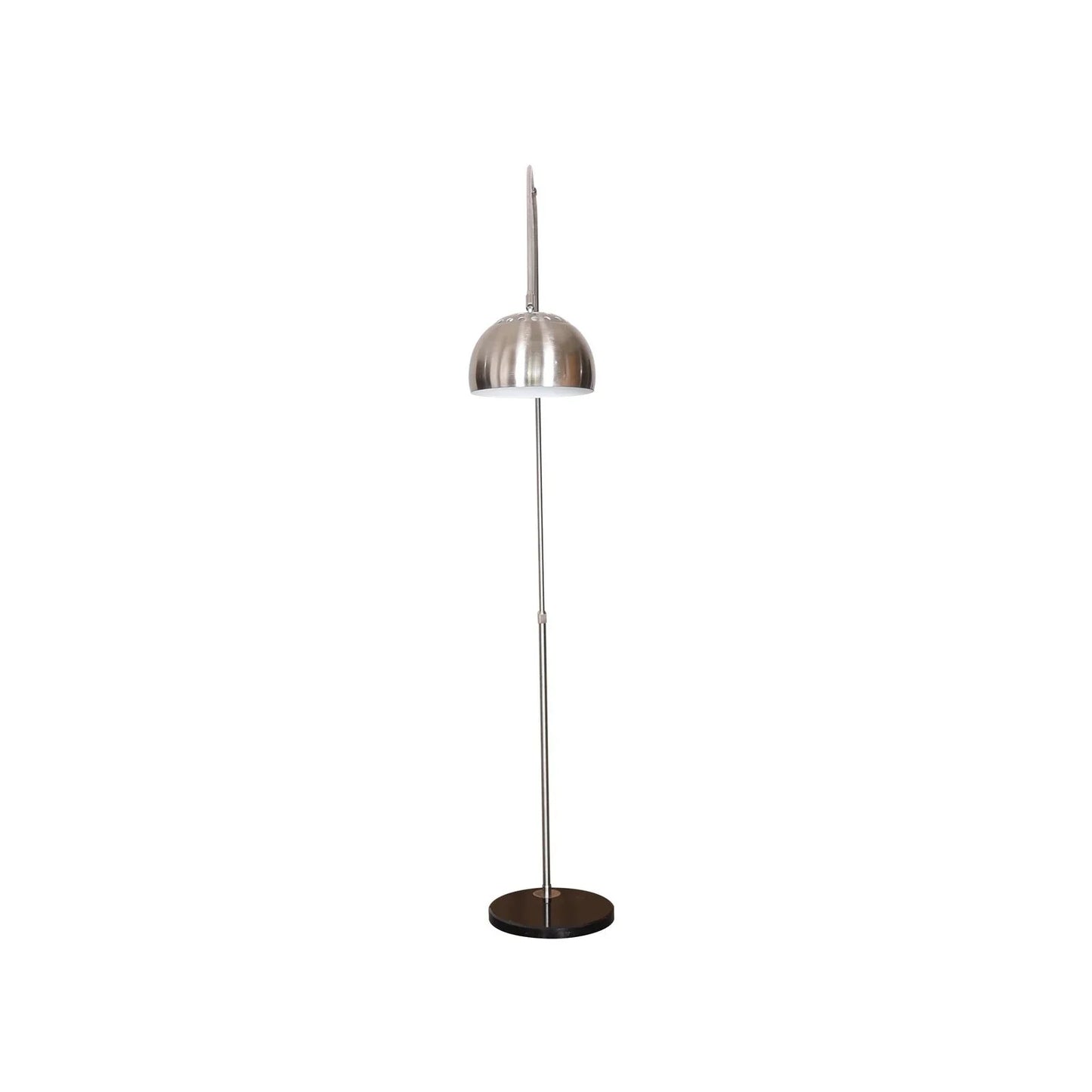 Arco Modern 76" Arched Floor Lamp: Black Marble Base & Metal Dome Shade - Elax Furniture