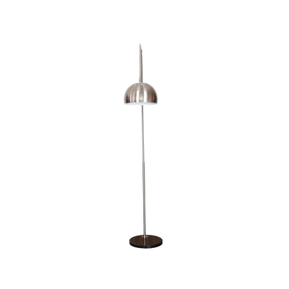 Arco Modern 76" Arched Floor Lamp: Black Marble Base & Metal Dome Shade - Elax Furniture