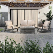 Alpine Outdoor Loveseat in High Impact Polystyrene with Removable Cushions - Elax Furniture