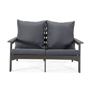 Alpine Outdoor Loveseat in High Impact Polystyrene with Removable Cushions - Elax Furniture