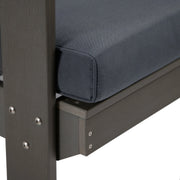 Alpine Outdoor Loveseat in High Impact Polystyrene with Removable Cushions - Elax Furniture