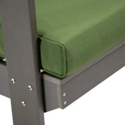 Alpine Outdoor Loveseat in High Impact Polystyrene with Removable Cushions - Elax Furniture