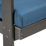 Alpine Outdoor Loveseat in High Impact Polystyrene with Removable Cushions - Elax Furniture