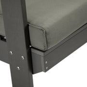 Alpine Outdoor Loveseat in High Impact Polystyrene with Removable Cushions - Elax Furniture