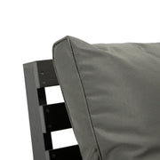 Alpine Outdoor Loveseat in High Impact Polystyrene with Removable Cushions - Elax Furniture