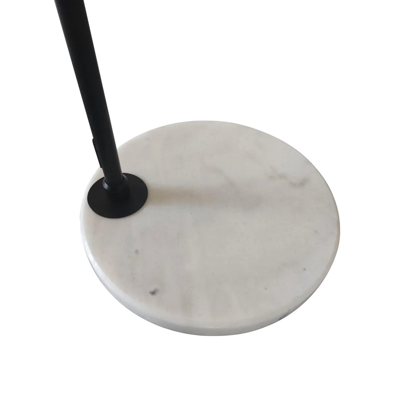 Arco Modern Arched Floor Lamp 76" Height with White Round Marble Base and Metal Dome Lamp Shade - Elax Furniture