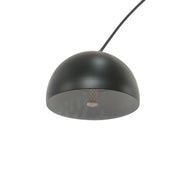 Arco Modern Arched Floor Lamp 76" Height with White Round Marble Base and Metal Dome Lamp Shade - Elax Furniture