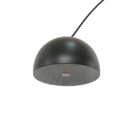 Arco Modern Arched Floor Lamp 76" Height with White Round Marble Base and Metal Dome Lamp Shade - Elax Furniture