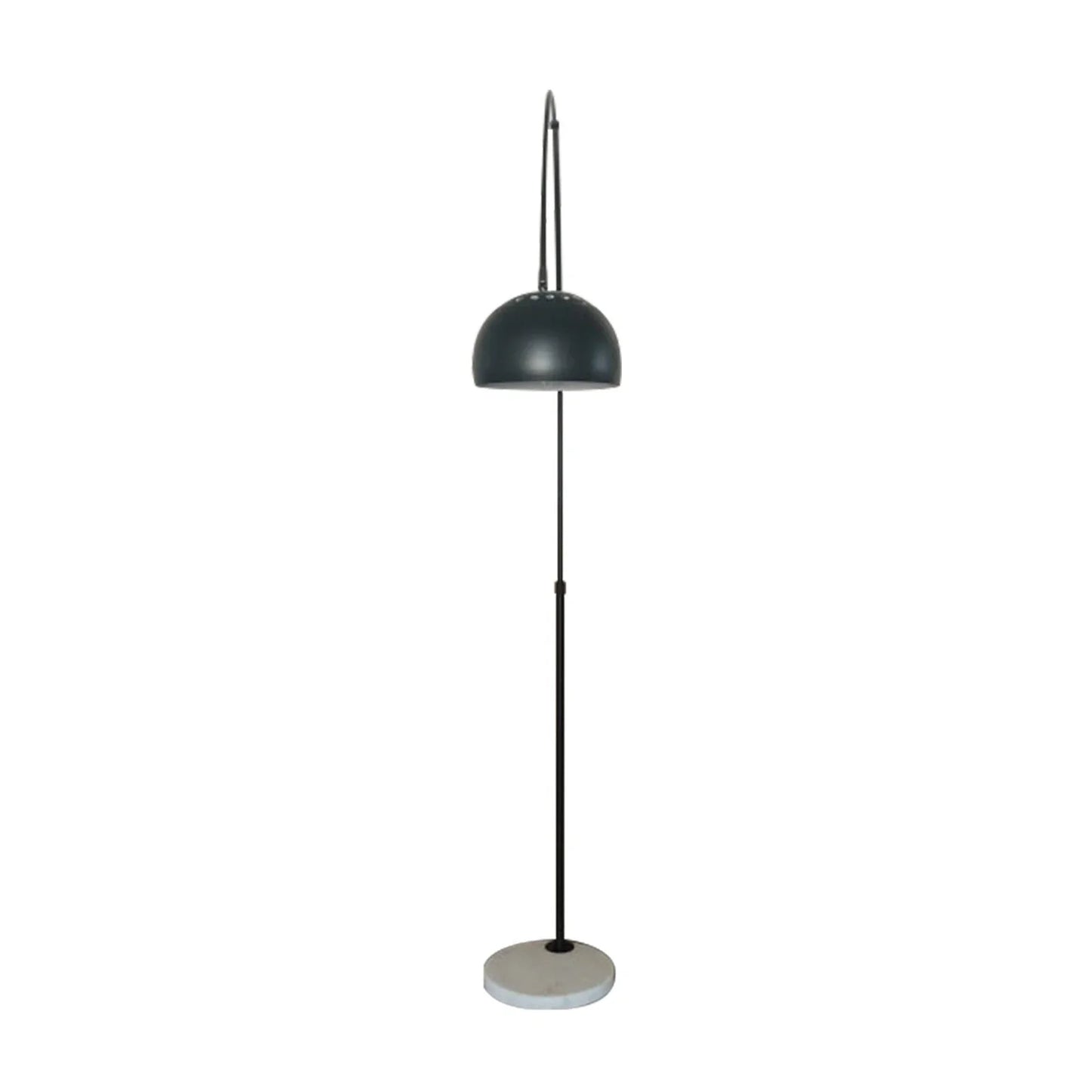 Arco Modern Arched Floor Lamp 76" Height with White Round Marble Base and Metal Dome Lamp Shade - Elax Furniture
