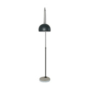 Arco Modern Arched Floor Lamp 76" Height with White Round Marble Base and Metal Dome Lamp Shade - Elax Furniture