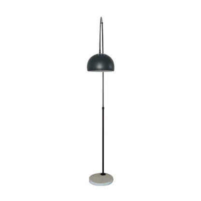 Arco Modern Arched Floor Lamp 76" Height with White Round Marble Base and Metal Dome Lamp Shade - Elax Furniture