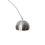 Arco Modern Arched Floor Lamp 76" Height with White Round Marble Base and Metal Dome Lamp Shade - Elax Furniture