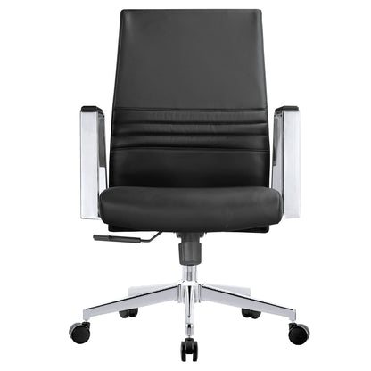 Aleen Leather Office Chair with Adjustable Height, Tilt and 360 Degree Swivel - Elax Furniture