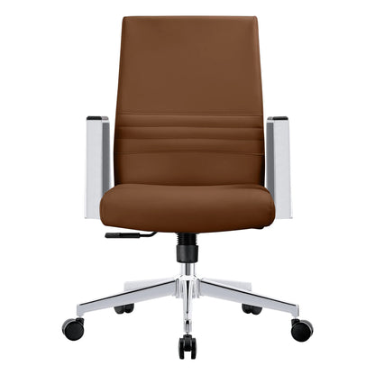 Aleen Leather Office Chair with Adjustable Height, Tilt and 360 Degree Swivel - Elax Furniture