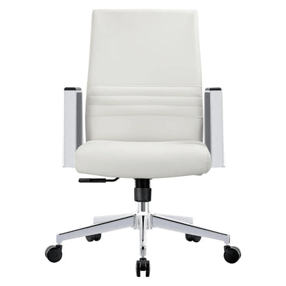Aleen Leather Office Chair with Adjustable Height, Tilt and 360 Degree Swivel - Elax Furniture
