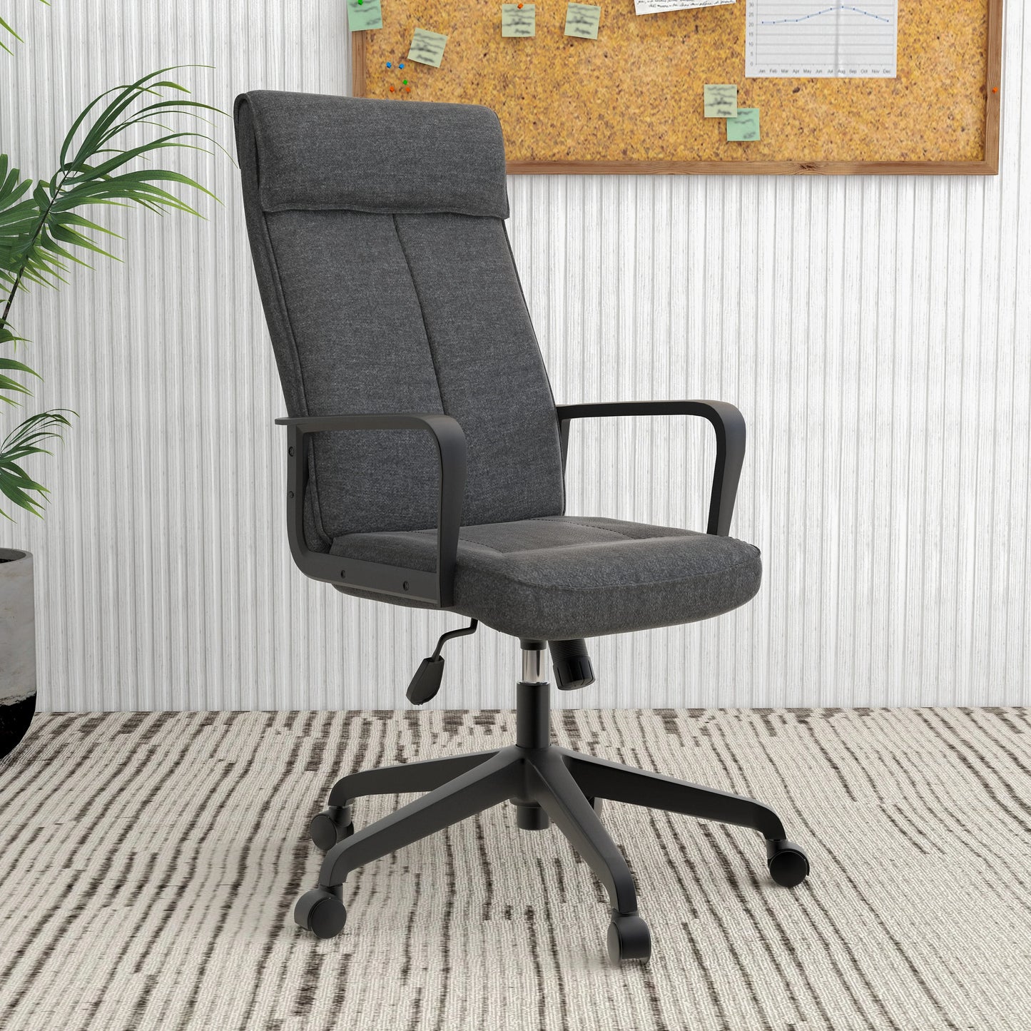 Aiaria High-Back Ergonomic Office Chair with Adjustable Height, Swivel, and Tilt - Elax Furniture
