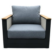 LeisureMod Arvin 4-Piece Conversation Set with Coffee Table, Sofa, and 2 Accent Chairs - Elax Furniture