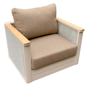 LeisureMod Arvin 4-Piece Conversation Set with Coffee Table, Sofa, and 2 Accent Chairs - Elax Furniture