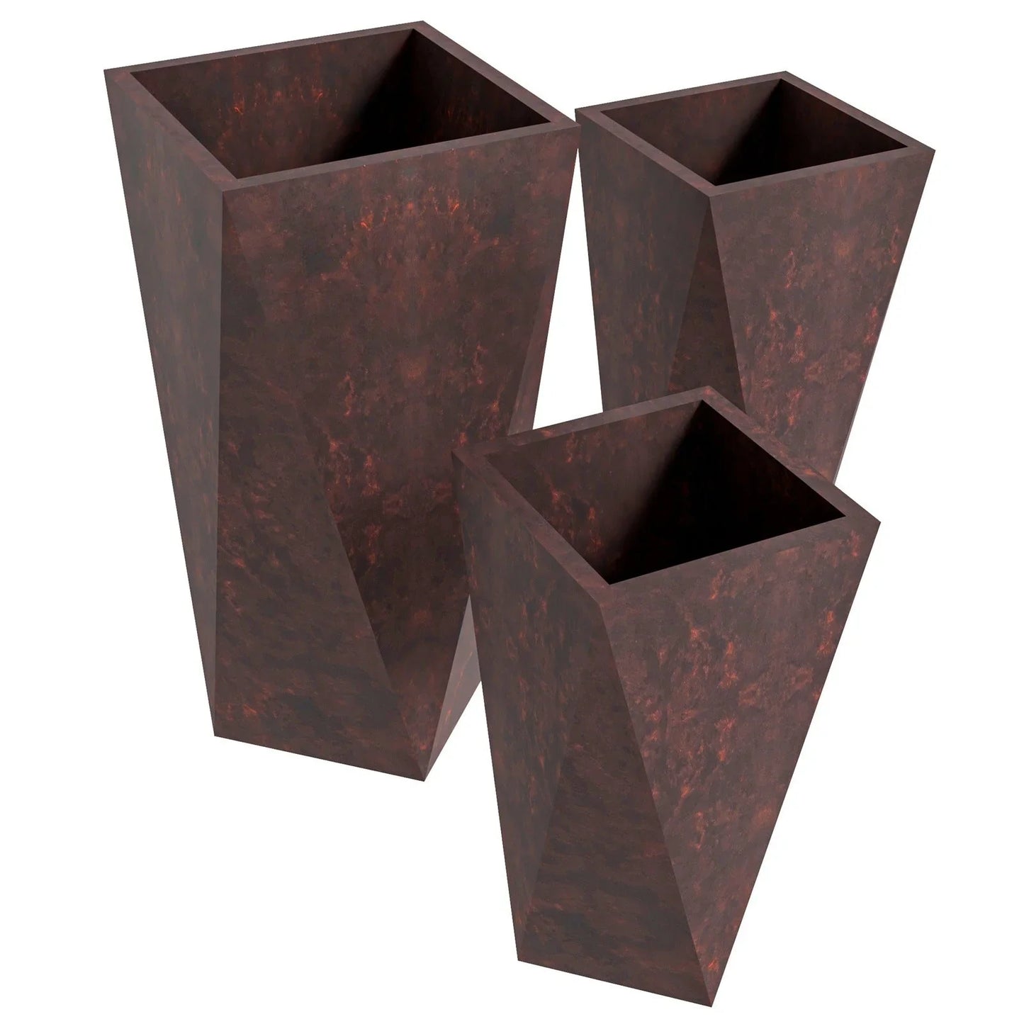Aloe Tapered Square Fiberstone And MGO Clay Planter For Indoor And Outdoor - Elax Furniture