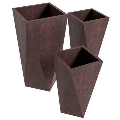 Aloe Tapered Square Fiberstone And MGO Clay Planter For Indoor And Outdoor - Elax Furniture